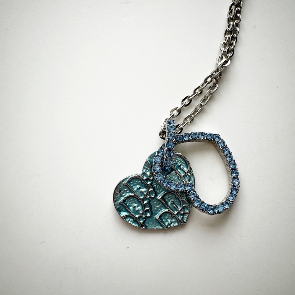 CD Elegant Blue Heart Pendant Necklace